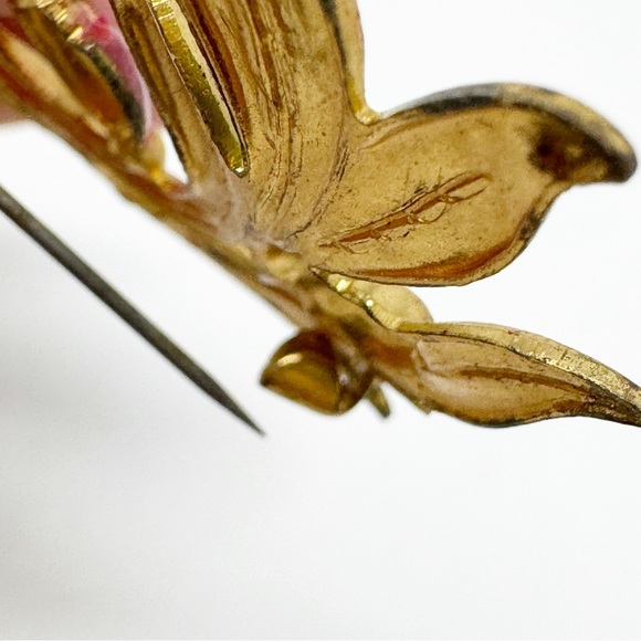 Vintage Enamel Flower Boutique Brooch Pin - Picture 7 of 9